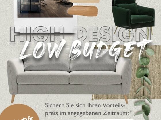 high design low budget