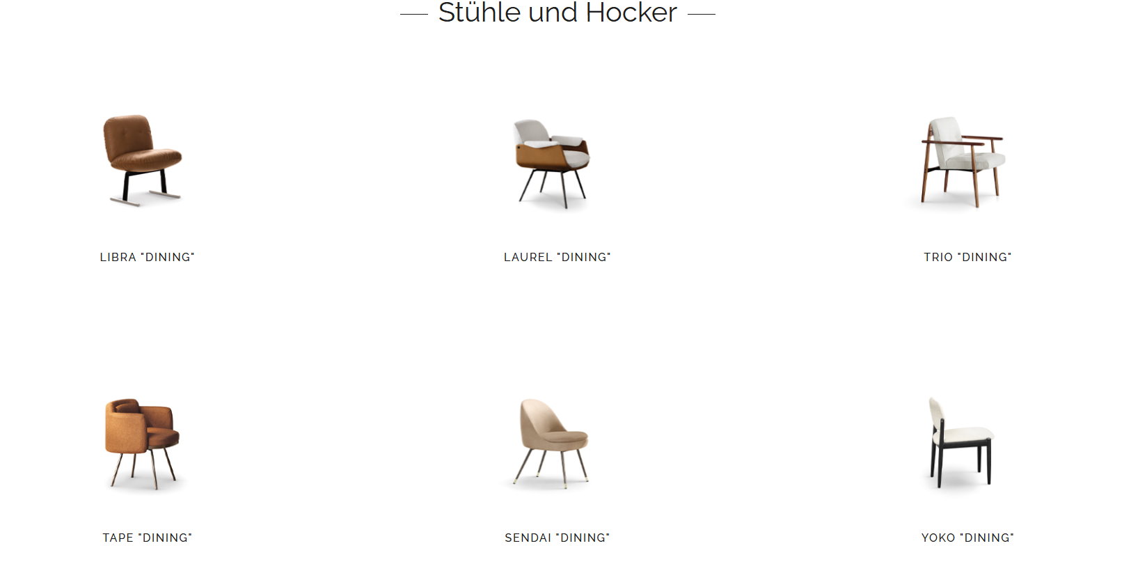 Minotti Stühle und Hocker