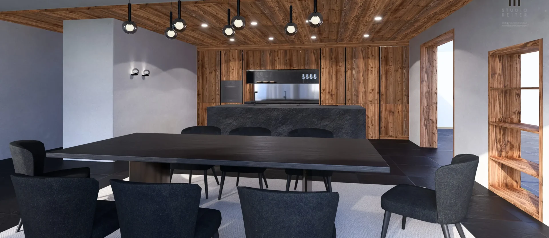 3D Wohnbereich M-Studio Reiter GmbH Innenarchitektur