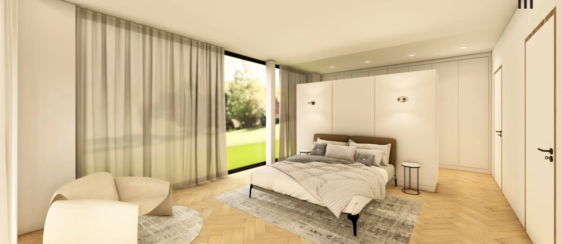 3D Visualisierung Garderoben Bereich