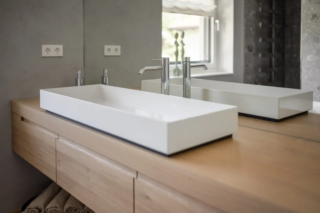 Tischlerei Reiter Waschtisch Verbau mit Schubladen