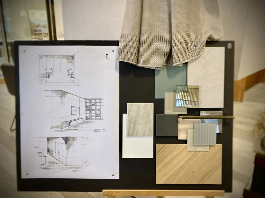 Innenarchitekur Materialzusammenstellung Haus in Graz