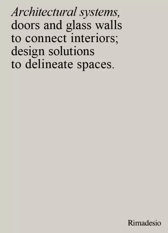 rimadesio architectural systems