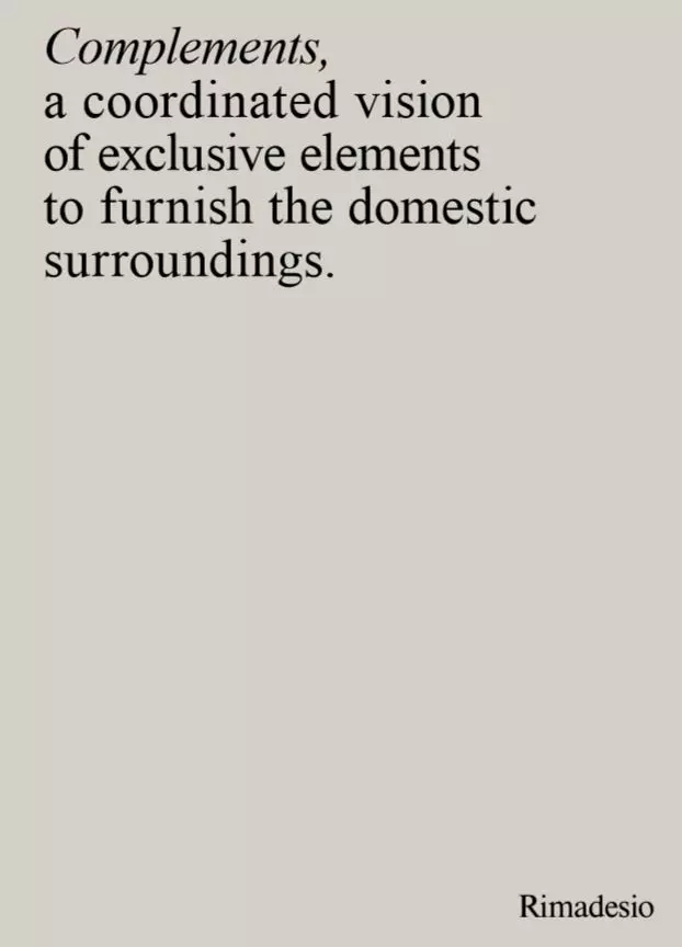 rimadesio complements