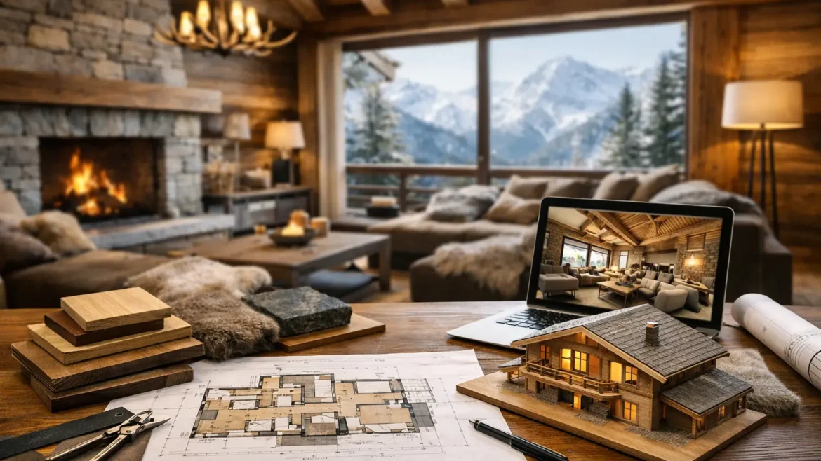 Chalet-Innenarchitektur professionell planen