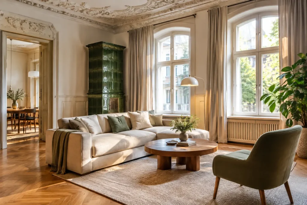 Einrichtungsbeispiel im denkmalgeschützten Haus