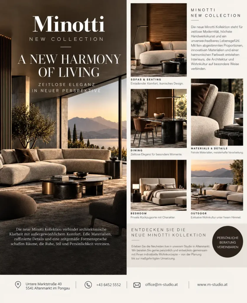 Minotti NEWS M-Studio Reiter