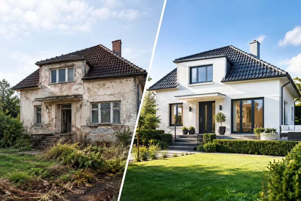 Villa Umbau vorher nachher: Was wirklich zählt