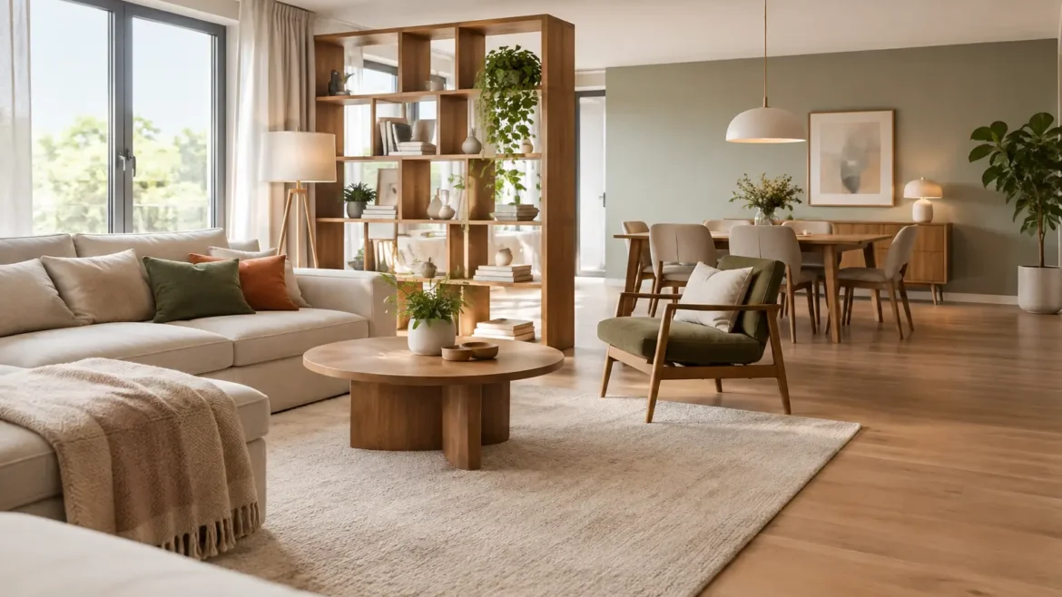 Wohnbereiche mit Möbeln zonieren mit Stil
